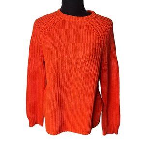 Lauren Ralph Lauren Women's Knitted Orange 100% Cotton Sweater‎ Small